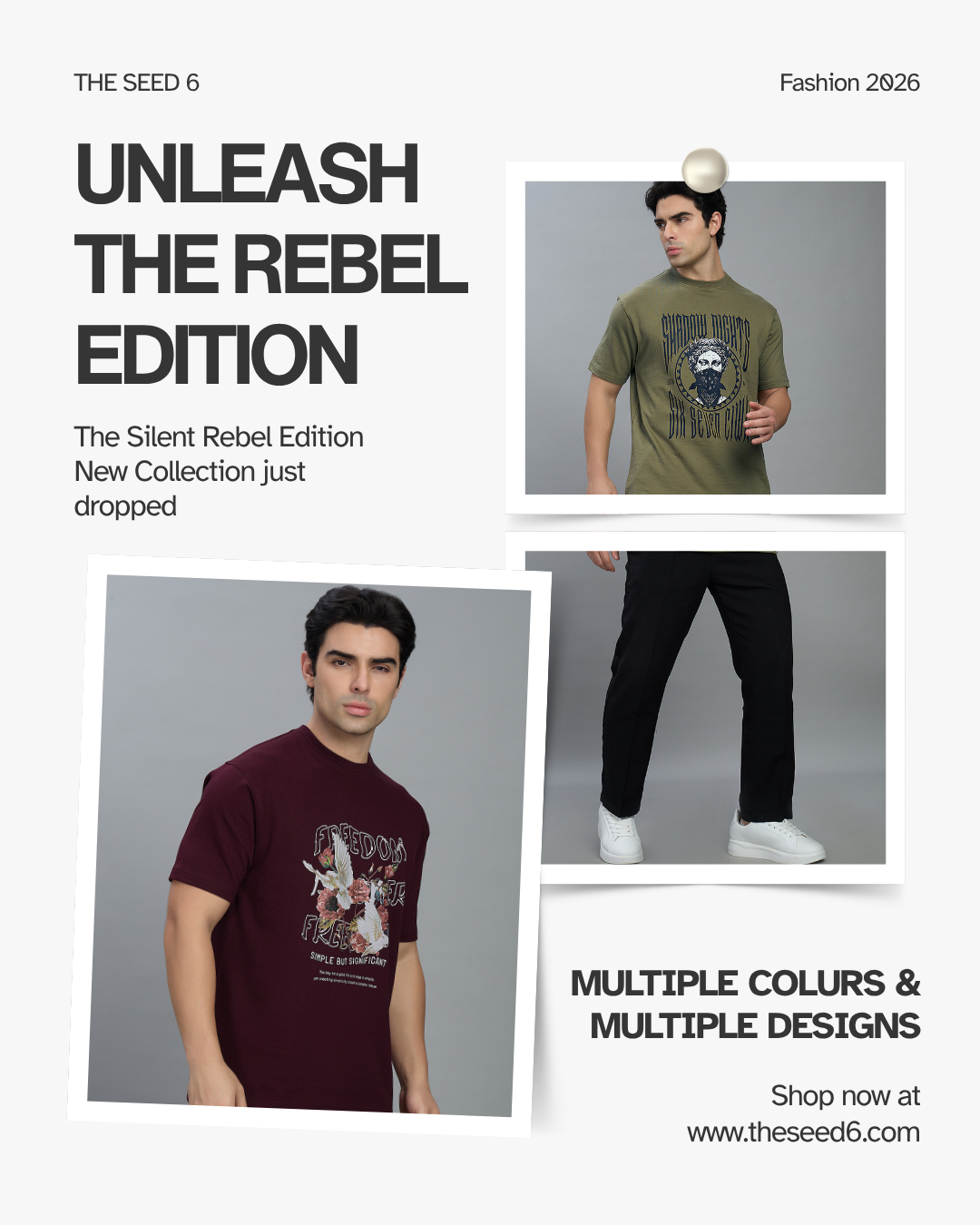 Printed Round Neck T-Shirts