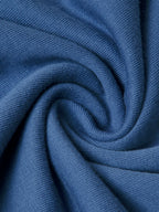 Round Neck Bold Streetwear Essential In Denim Blue - MONEY ON MY MIND