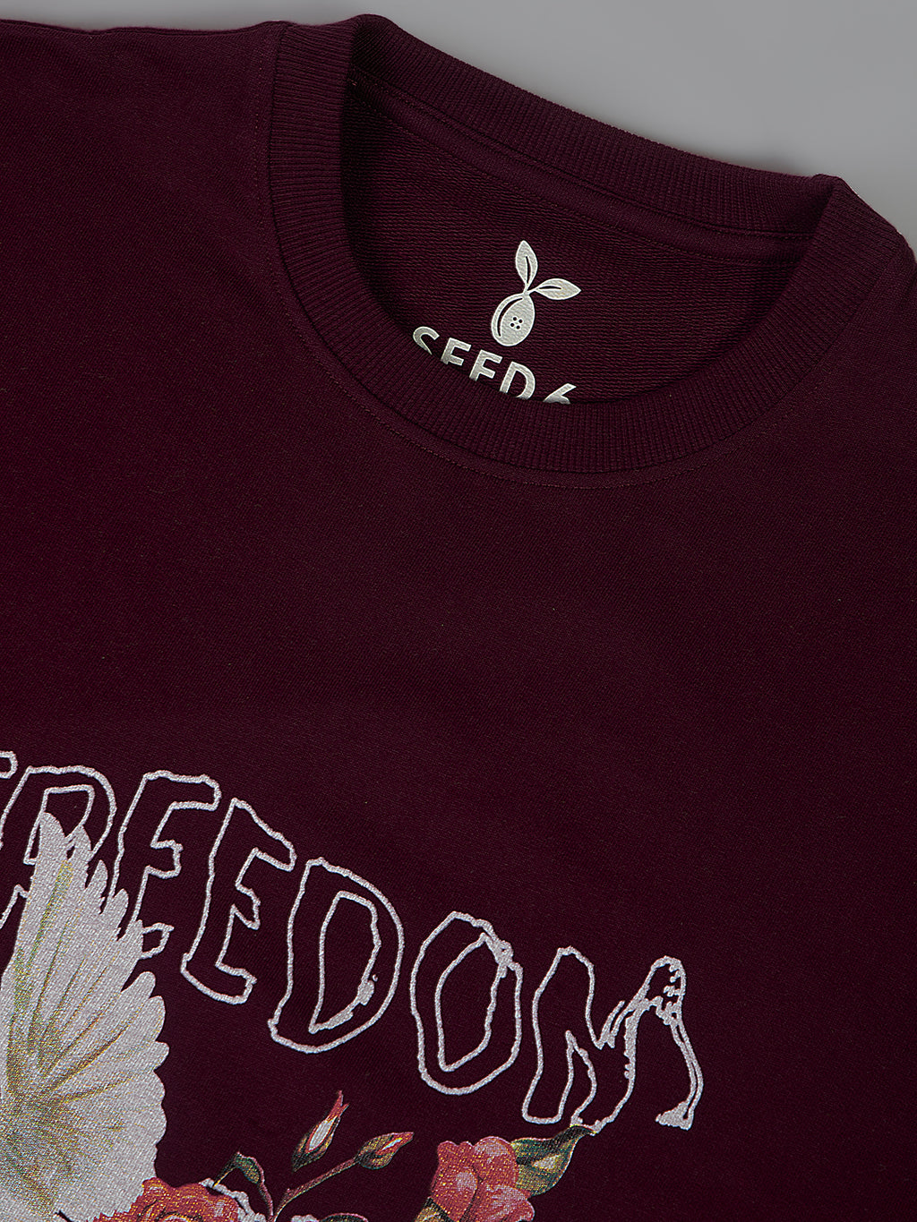Round Neck Bold Streetwear Essential In Brown- FREEDOM