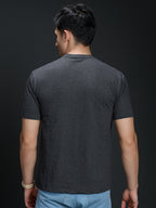 Round Neck Bold Streetwear Essential In Charcoal Gray - URBAN CREW