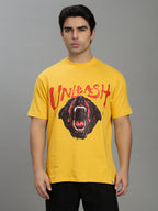 Round Neck Bold Streetwear Essential In Mustard Yellow - UNLEASH