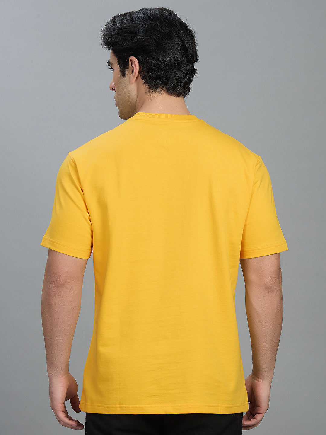 Round Neck Bold Streetwear Essential In Mustard Yellow - UNLEASH