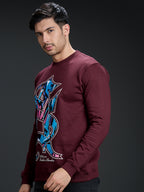 Sweatshirt Premium Casual Essential In Burgundy - S6