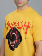 Round Neck Bold Streetwear Essential In Mustard Yellow - UNLEASH