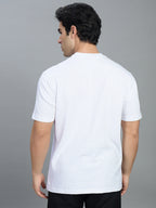 Round Neck Bold Streetwear Essential In White - KUSIMA