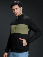 The Element Zip Jacket - Black with Olive