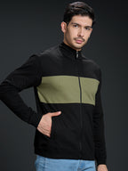 The Element Zip Jacket - Black with Olive