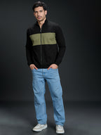 The Element Zip Jacket - Black with Olive