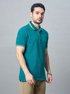 The Jacquard Polo in Prussian Blue
