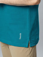 The Jacquard Polo in Prussian Blue