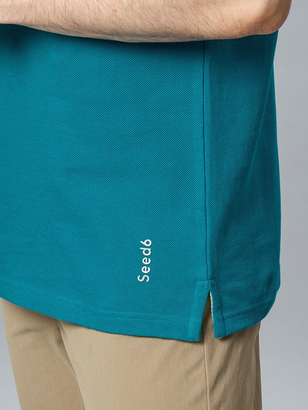 The Jacquard Polo in Prussian Blue