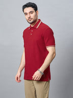 The Jacquard Polo in Red