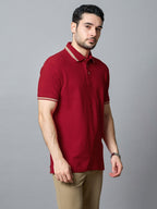 The Jacquard Polo in Red