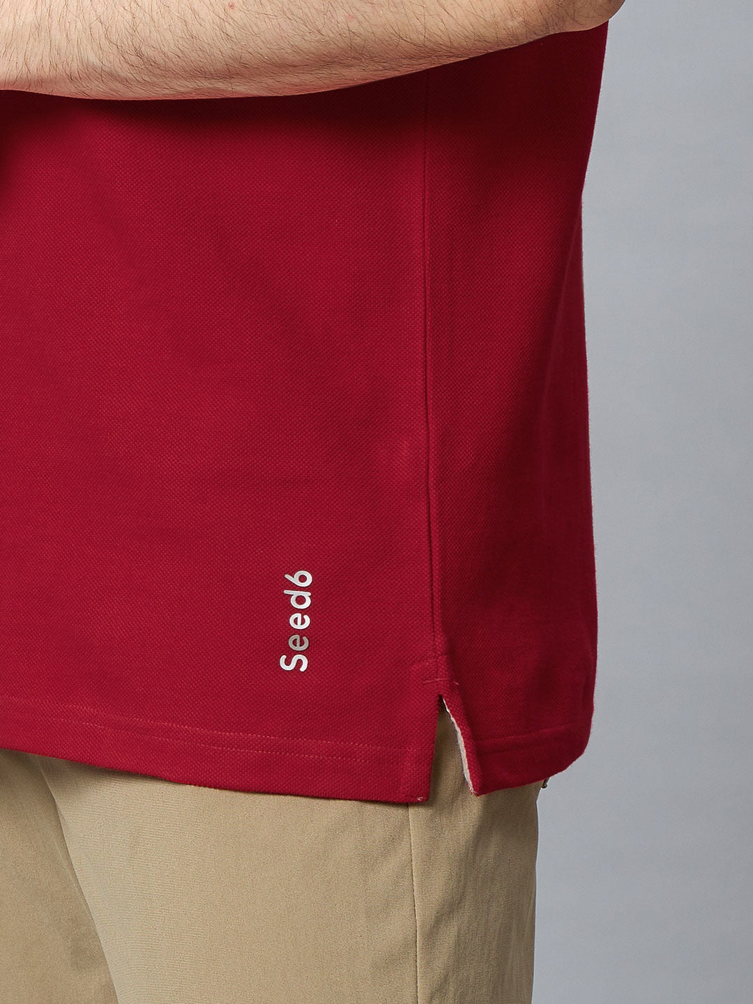 The Jacquard Polo in Red