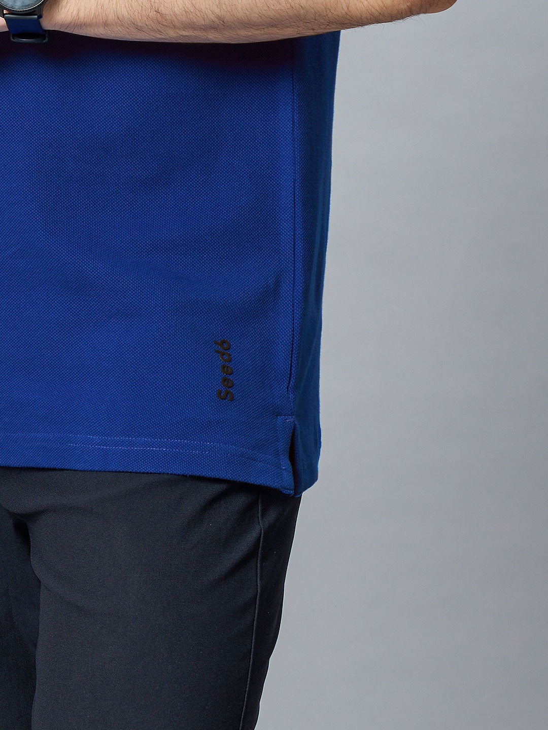 The Jacquard Polo in Royal Blue