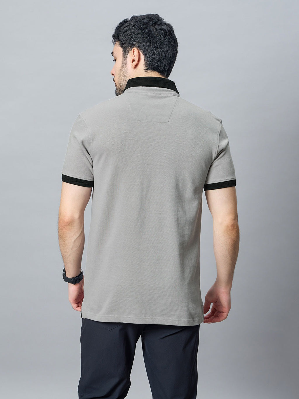 The Jacquard Polo in Grey