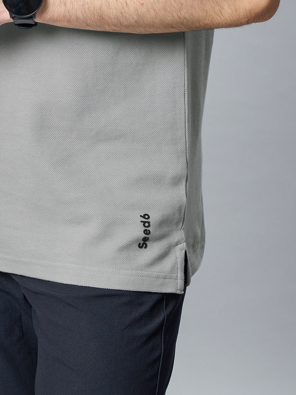 The Jacquard Polo in Grey