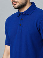 The Jacquard Polo in Royal Blue