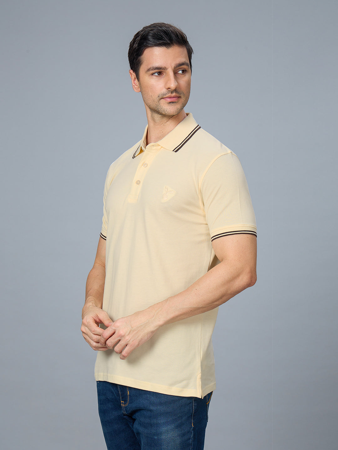 The Bold & Nautical Polo in Almond