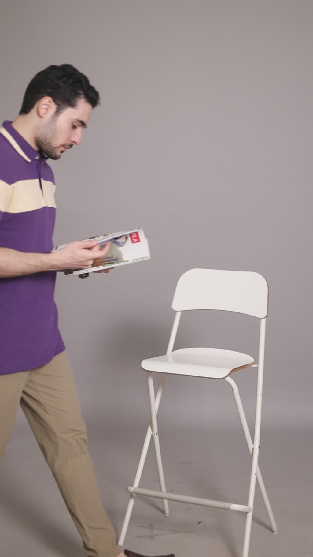 The Jacquard Polo in Purple with Irish cream