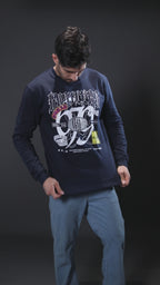 Sweatshirt Premium Casual Essential In Navy Blue - HUSTLE