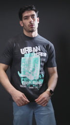 Round Neck Bold Streetwear Essential In Charcoal Gray - URBAN CREW