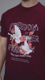 Round Neck Bold Streetwear Essential In Brown- FREEDOM